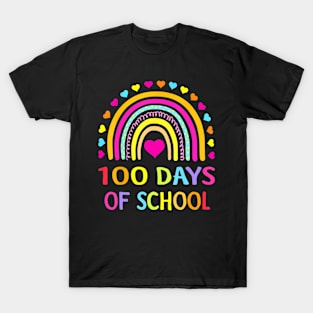 Cute 100 Days Of School Rainbow 100Th Day Of School T-Shirt